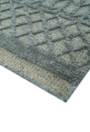 Gray and Beige Hand Knotted Wool Area Rug Contemporary Traditional Elegant Style by The Rug Decor