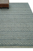 Gray and Beige Hand Knotted Wool Area Rug Contemporary Traditional Elegant Style by The Rug Decor