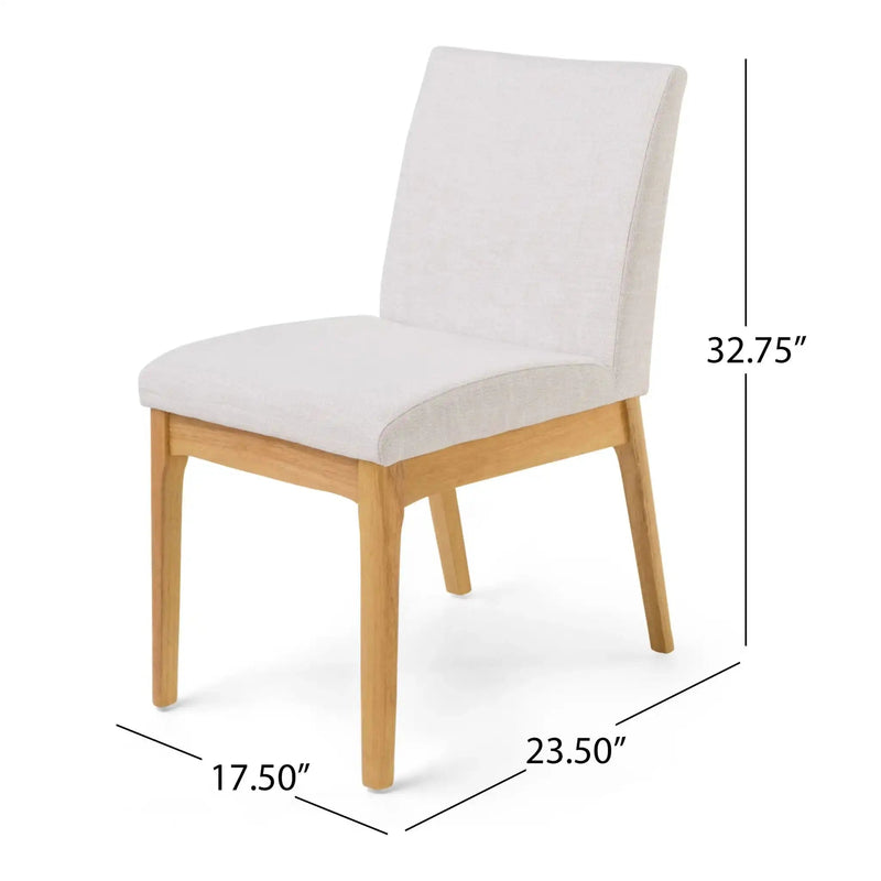 Contemporary Dining Chair Set With Upholstered Fabric, photo 3 of 4