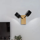 GobekUsa Contemporary Double Drum Wall Mounted Light: Metal Fixture for Kitchen with 2 Bulbs, Black/White/Blue