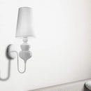 GobekUsa Contemporary Fabric Barrel Wall Mount Light - Bedroom Sconce Light (Black/Silver/White)