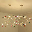 GobekUsa Contemporary Firefly Metal Pendant Light with Round Canopy for Living Room - Island Lighting Solution