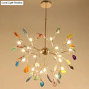 GobekUsa Contemporary Firefly Metal Pendant Light with Round Canopy for Living Room - Island Lighting Solution