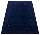 Hand Loomed Wool Gabbeh Border Area Rug - Contemporary Design by The Rug Decor