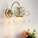 GobekUsa Contemporary Geometric Crystal Gold Wall Sconce – Elegant 1-Head Wall Mount Light