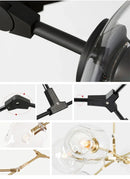 GobekUsa Contemporary Glass Bubble Chandelier for Living Room