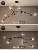 GobekUsa Contemporary Glass Bubble Chandelier for Living Room