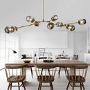 GobekUsa Contemporary Glass Bubble Chandelier for Living Room