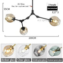 GobekUsa Contemporary Glass Bubble Chandelier for Living Room