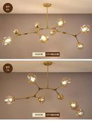 GobekUsa Contemporary Glass Bubble Chandelier for Living Room