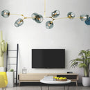 GobekUsa Contemporary Glass Bubble Chandelier for Living Room
