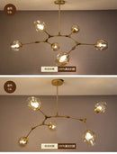 GobekUsa Contemporary Glass Bubble Chandelier for Living Room