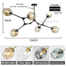 GobekUsa Contemporary Glass Bubble Chandelier for Living Room