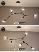 GobekUsa Contemporary Glass Bubble Chandelier for Living Room