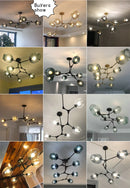 GobekUsa Contemporary Glass Bubble Chandelier for Living Room
