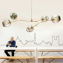 GobekUsa Contemporary Glass Bubble Chandelier for Living Room