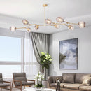 GobekUsa Contemporary Glass Bubble Chandelier for Living Room