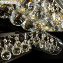 GobekUsa Contemporary Glass Island Pendant Light with 5 Horizontal Cylinder Lights and Crystal Ball Accent