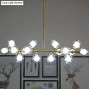 GobekUsa Contemporary Glass Orb Island Lamp - 16 Heads Ceiling Light for Living Room