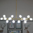 GobekUsa Contemporary Glass Orb Island Lamp - 16 Heads Ceiling Light for Living Room