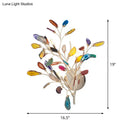 GobekUsa Contemporary Metallic LED Wall Mount Sconce with Agate Leaf Deco - Gold Finish