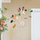 GobekUsa Contemporary Metallic LED Wall Mount Sconce with Agate Leaf Deco - Gold Finish