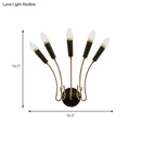 GobekUsa Rocket Wall Lamp - Contemporary Metal Sconce with 5 Lights for Living Room