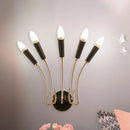 GobekUsa Rocket Wall Lamp - Contemporary Metal Sconce with 5 Lights for Living Room