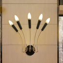 GobekUsa Rocket Wall Lamp - Contemporary Metal Sconce with 5 Lights for Living Room