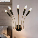 GobekUsa Rocket Wall Lamp - Contemporary Metal Sconce with 5 Lights for Living Room