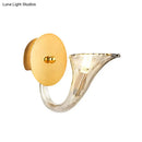 GobekUsa Contemporary Clear Glass Sconce in Gold for Corridor