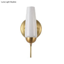 GobekUsa Contemporary 1/2-Light Conical Sconce Wall Lamp in Gold with Opal Glossy Glass