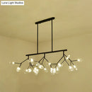 GobekUsa Contemporary 27-Light Gold/Black Branching Island Ceiling Lamp for Dining Room