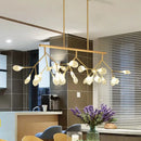 GobekUsa Contemporary 27-Light Gold/Black Branching Island Ceiling Lamp for Dining Room