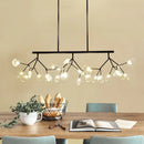 GobekUsa Contemporary 27-Light Gold/Black Branching Island Ceiling Lamp for Dining Room