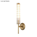 GobekUsa Brass Wall Mount Cylinder Crystal Light - Contemporary Fixture