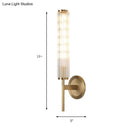GobekUsa Brass Wall Mount Cylinder Crystal Light - Contemporary Fixture