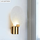 GobekUsa Contemporary LED Wall Mounted Lamp - Gold Round Design with Bubble Glass Shade