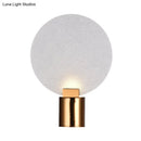 GobekUsa Contemporary LED Wall Mounted Lamp - Gold Round Design with Bubble Glass Shade