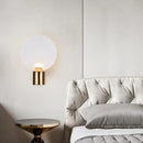 GobekUsa Contemporary LED Wall Mounted Lamp - Gold Round Design with Bubble Glass Shade