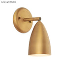 GobekUsa Contemporary Brass Bedroom Sconce - Elongated Dome Wall Mount Lamp