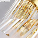 GobekUsa Contemporary Crystal Wall Lamp with Cylinder Design - Golden Wall Lighting for Living Room - Includes 2 Bulbs