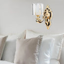 GobekUsa Gold Crystal Cylinder Sconce Light - Rectangular-Cut - Contemporary - Bedroom Wall Mount Light