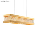 GobekUsa Contemporary Crystal LED Island Light - Gold - 31.5"/39" Wide Bench - 1-Light Pendant - Living Room Ceiling