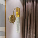 GobekUsa Contemporary Crystal Gold Wall Sconce LED Light for Living Room