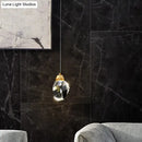 GobekUsa Crystal Stone-Shape Pendant Light Fixture Contemporary Style Down Lighting Pendant in Gold