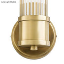 GobekUsa Contemporary Gold Crystal Wall Sconce for Living Room - 1/2 Bulb Cylindrical Design