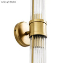 GobekUsa Contemporary Gold Crystal Wall Sconce for Living Room - 1/2 Bulb Cylindrical Design