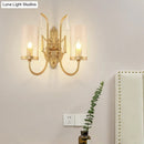 GobekUsa Contemporary Gold Cylinder Sconce Wall Light with Clear Glass Shade