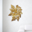 GobekUsa Maple Leaf Wall Mount Metal 6-Light Gold LED Sconce - Contemporary Design